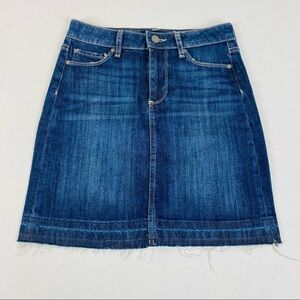 PAIGE Elaina Release Hem Denim Skirt Size 24